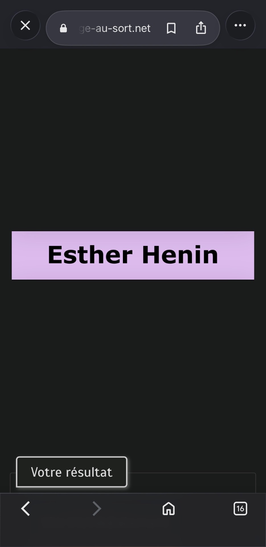 Bravo à Esther Henin 